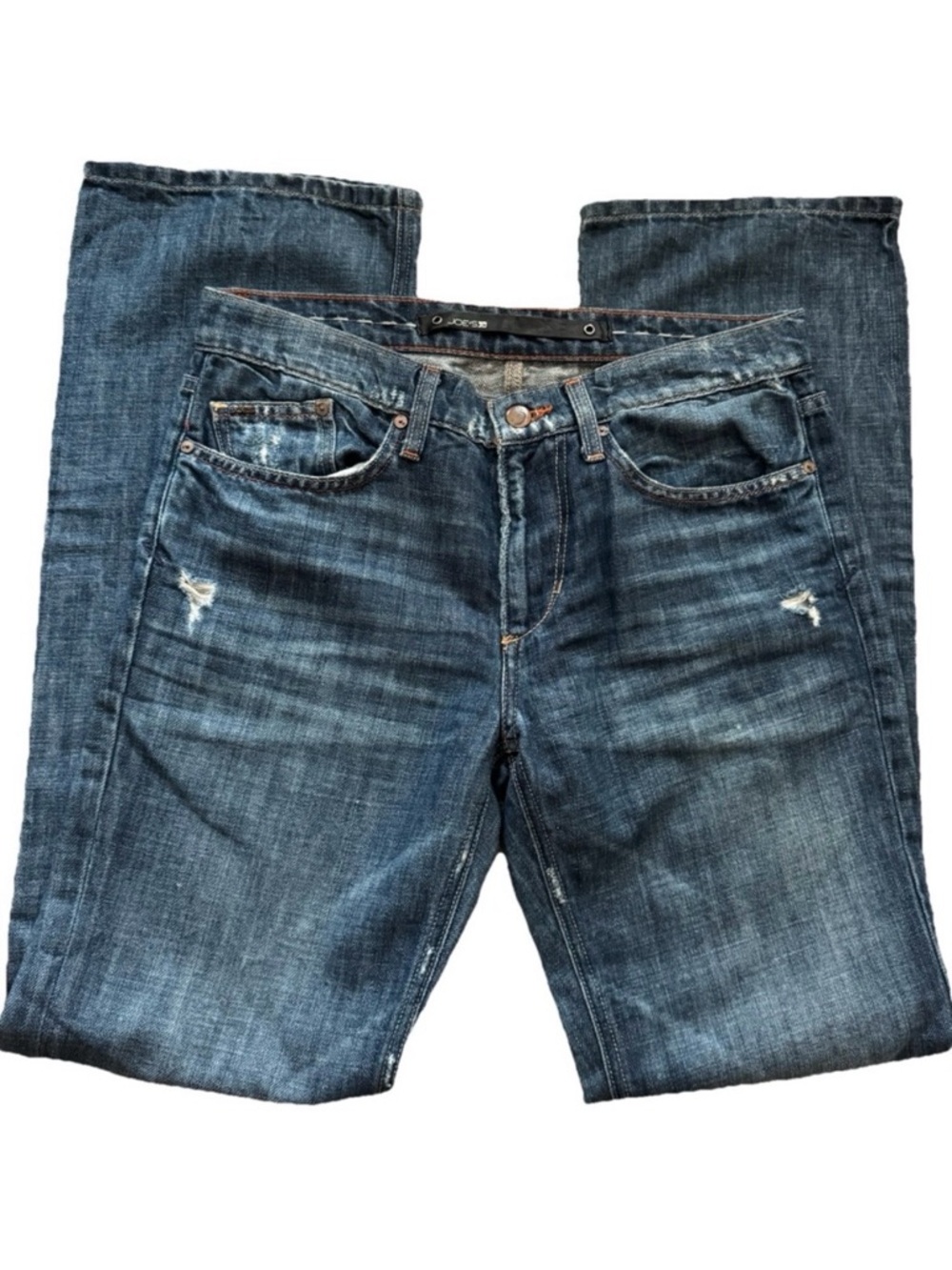 Joe’s Jeans Rocker Bootcut Jeans COWEN Wash Distressed Linen Blend 30x32